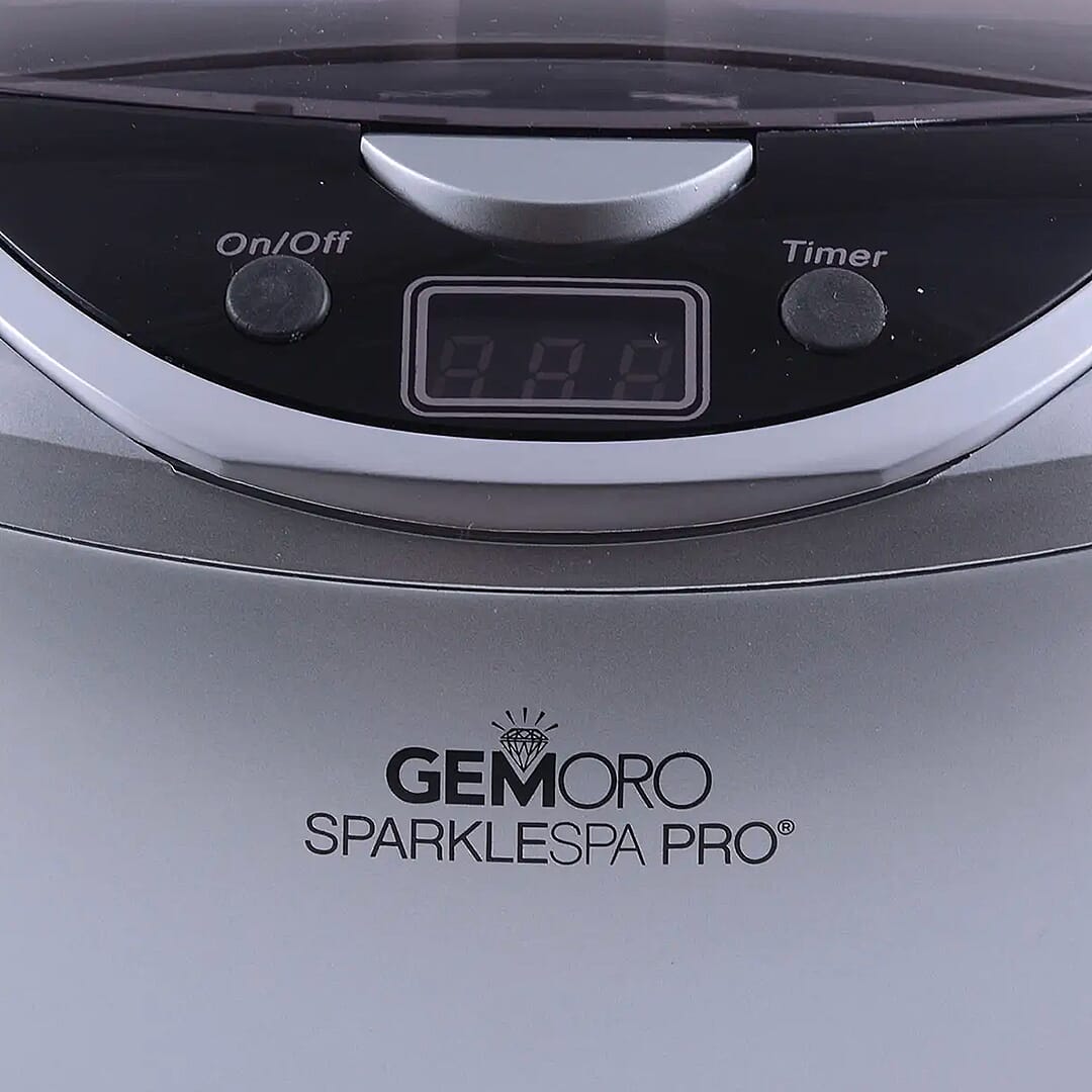 Gemoro Sparkle Spa Pro: Deluxe Personal Ultrasonic Jewelry Cleaner - Grey