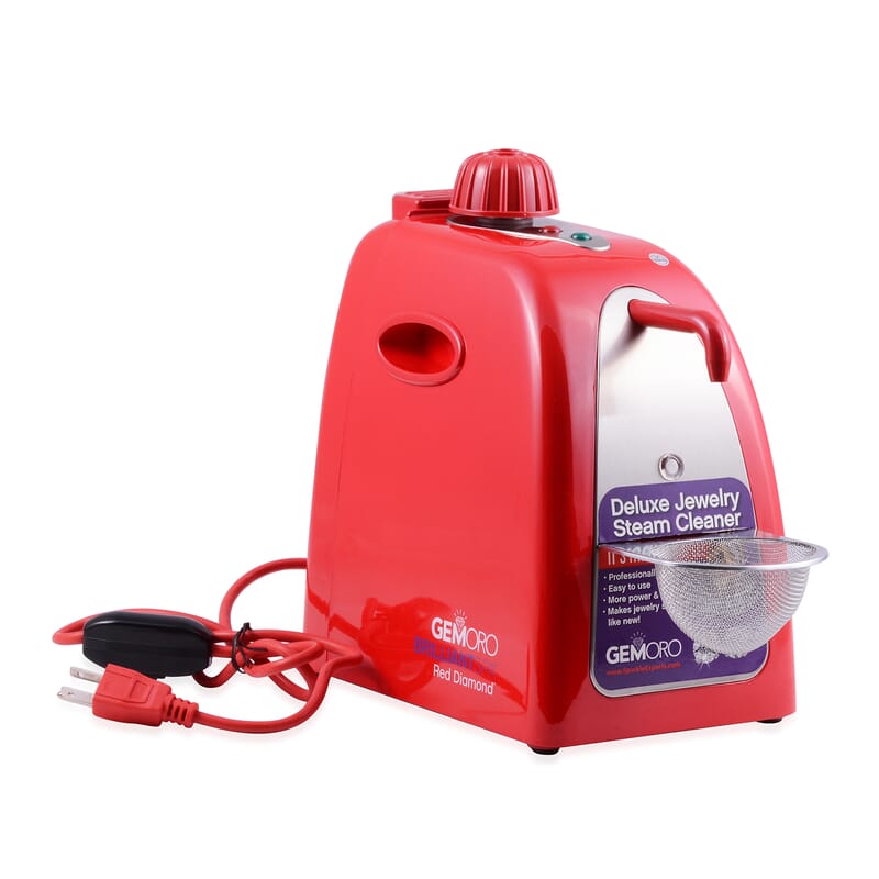 GEMORO Brilliant Spa Red Diamond: Deluxe Personal Jewelry Steam Cleaner , Best Jewelry Cleaner , Jewelry Cleaning , At Home Jewelry Cleaner