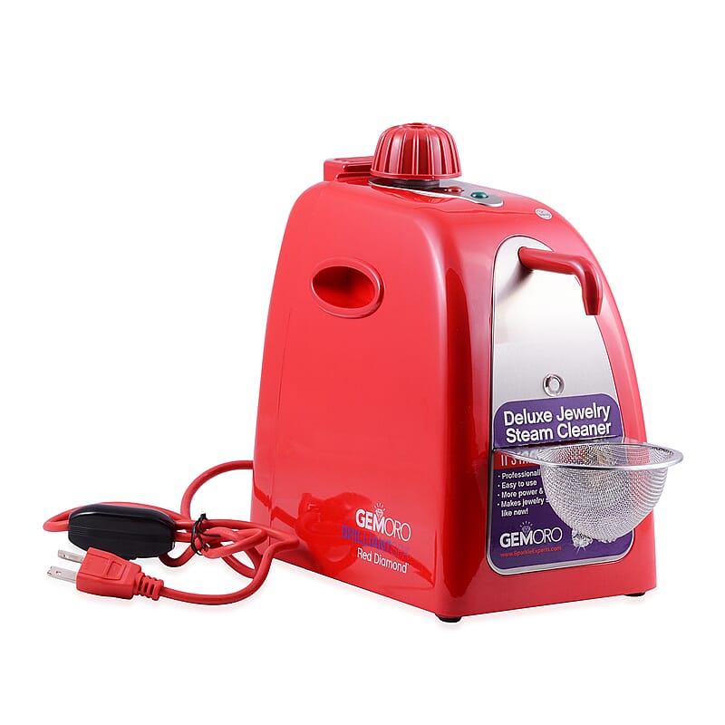 GEMORO Brilliant Spa Red Diamond: Deluxe Personal Jewelry Steam Cleaner , Best Jewelry Cleaner , Jewelry Cleaning , At Home Jewelry Cleaner