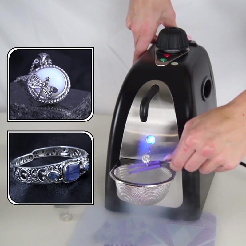 GEMORO Brilliant Spa Red Diamond: Deluxe Personal Jewelry Steam Cleaner , Best Jewelry Cleaner , Jewelry Cleaning , At Home Jewelry Cleaner