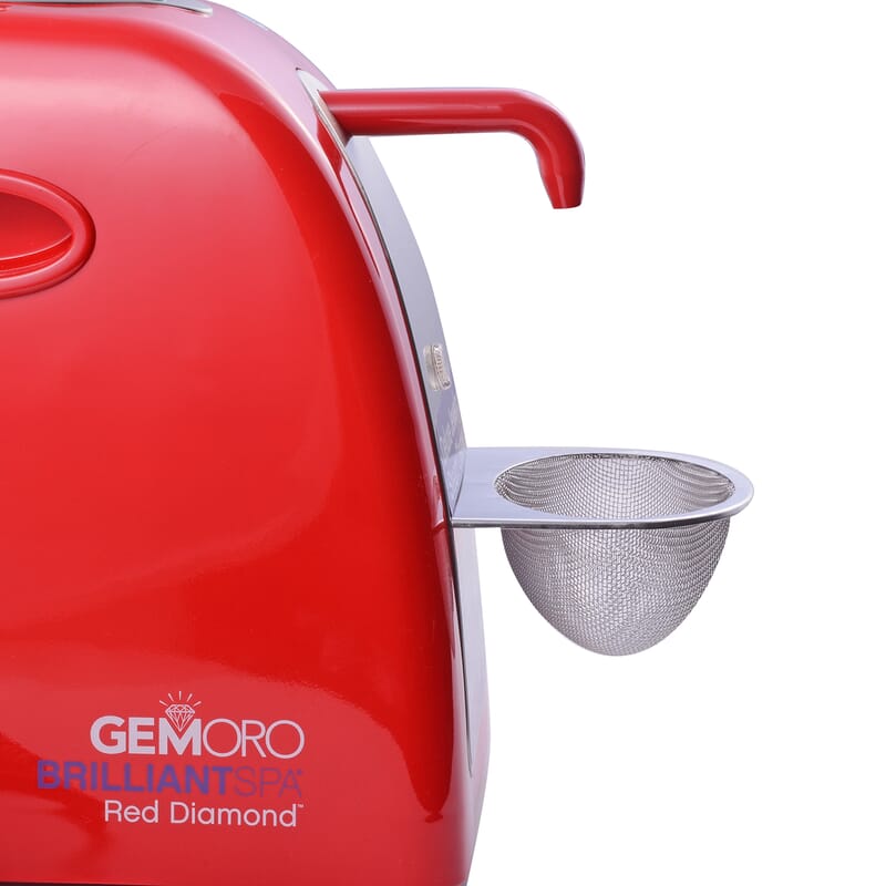 GEMORO Brilliant Spa Red Diamond: Deluxe Personal Jewelry Steam Cleaner , Best Jewelry Cleaner , Jewelry Cleaning , At Home Jewelry Cleaner