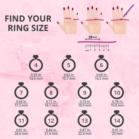 Simulated Diamond Band Ring in Sterling Silver, Three Row Simulated Diamond Ring, Engagement Rings For Women, Promise Rings 3.00 ctw (Size 10) image number 5