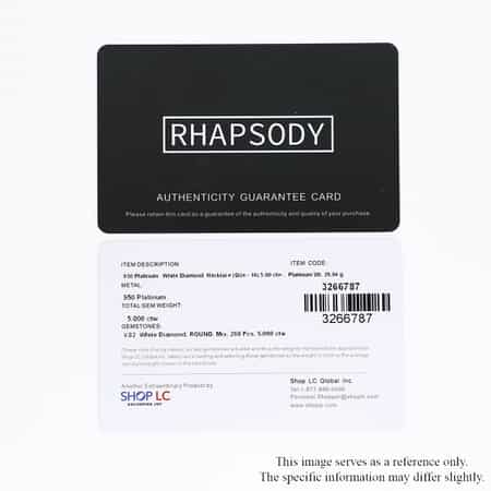Rhapsody 950 Platinum E-F VS Diamond Necklace 16 Inches 29 Grams 5.00 ctw image number 7