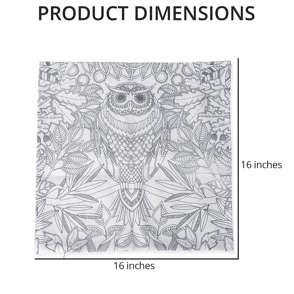 Set of 2 Secret Garden DIY Graffiti Coloring Cushion Cover (Owl) and Set of 10 Water Color Pens image number 3