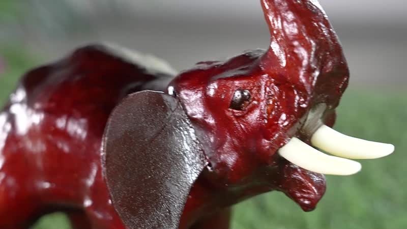 Handcrafted Genuine Leather Reindeer Statue (5x7.5 in)