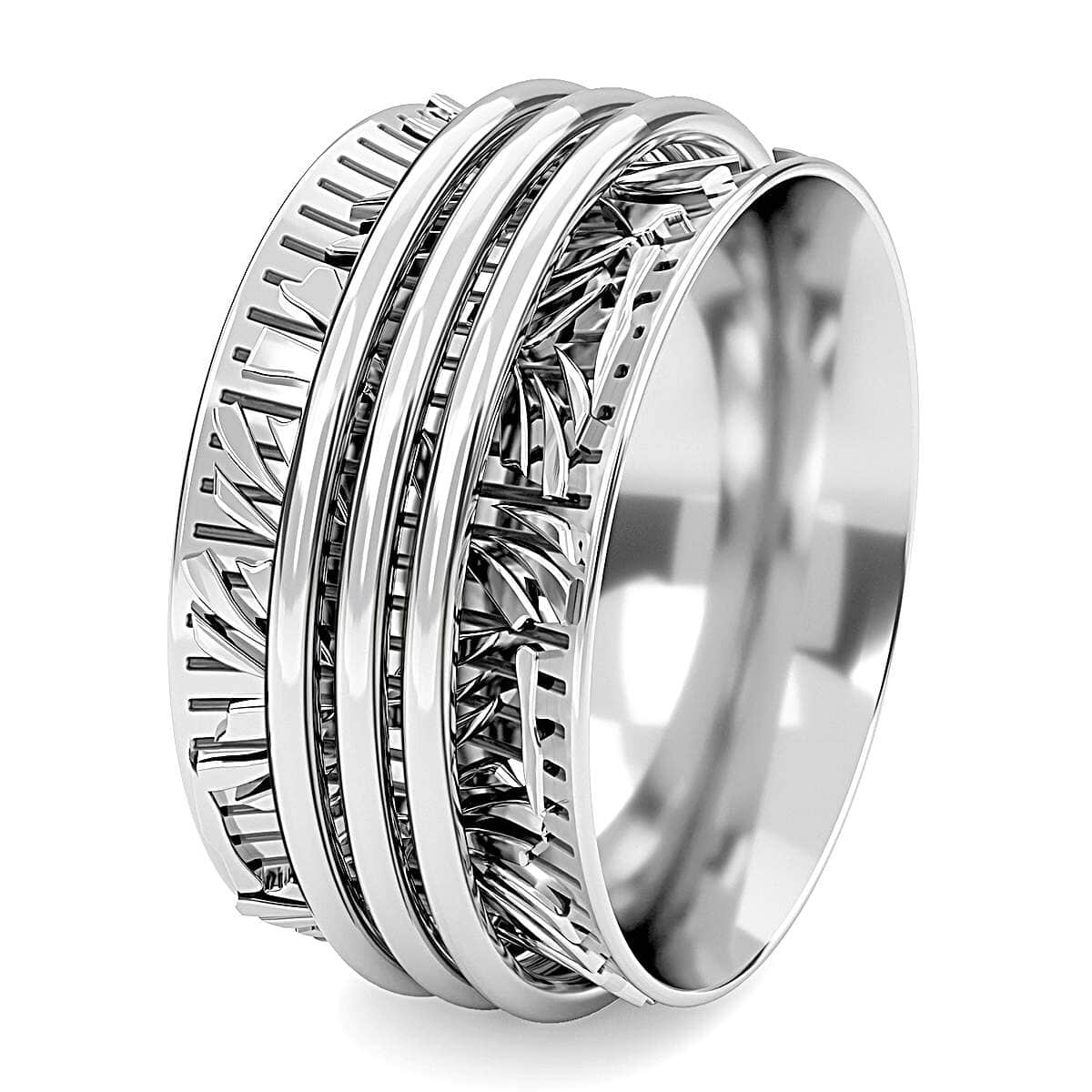 Sterling Silver Spinner Ring, Anxiety Ring for Women, Fidget Rings for Anxiety for Women, Stress Relieving Anxiety Ring (Size 5.0) (5.85 g) image number 5