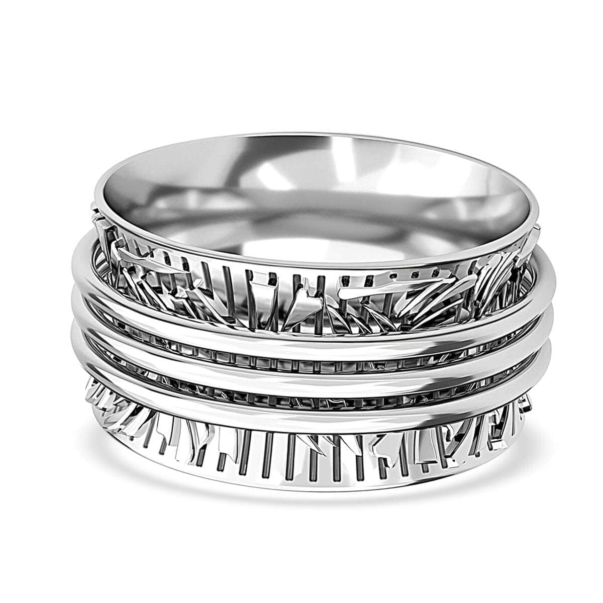 Sterling Silver Spinner Ring, Anxiety Ring for Women, Fidget Rings for Anxiety for Women, Stress Relieving Anxiety Ring (Size 5.0) (5.85 g) image number 6