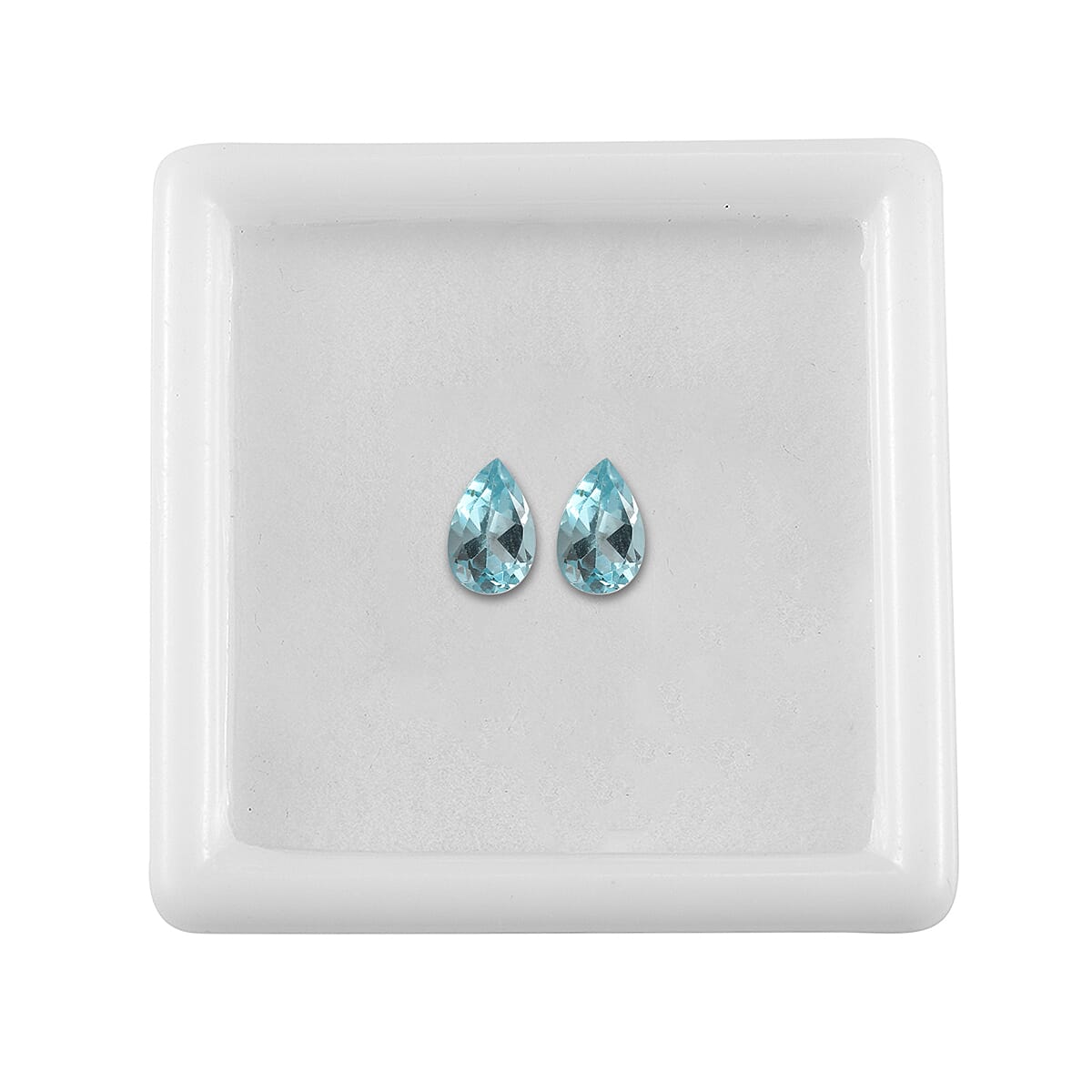 AA Green Apatite Set of 2 (Pear 6x4 mm) 0.70 ctw Loose Gemstone