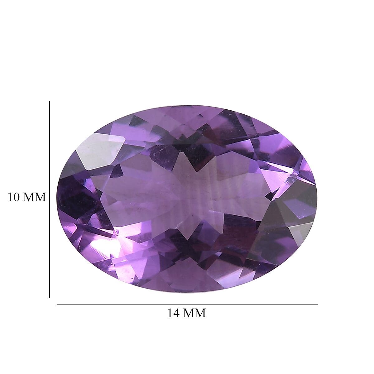 AA Mashamba Amethyst (Ovl 14x10 mm) 4.63 ctw Loose gemstone