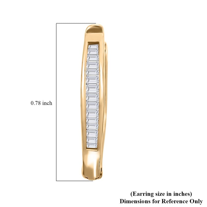 Diamond G-H I3 Earrings in 14K Yellow Gold Over Sterling Silver 0.25 ctw