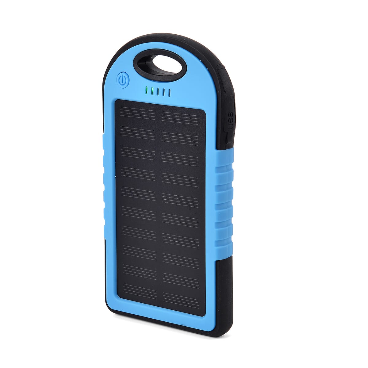 Homesmart Sky Blue Carabiner Solar 5000 mAh Battery Charger with USB & Emergency LED Torch image number 4
