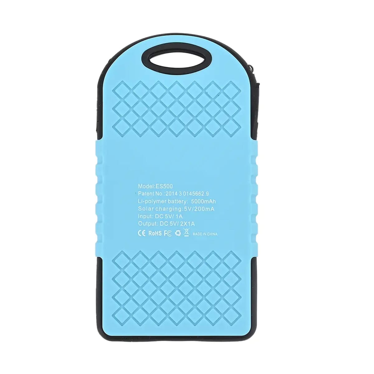 Homesmart Sky Blue Carabiner Solar 5000 mAh Battery Charger with USB & Emergency LED Torch image number 8