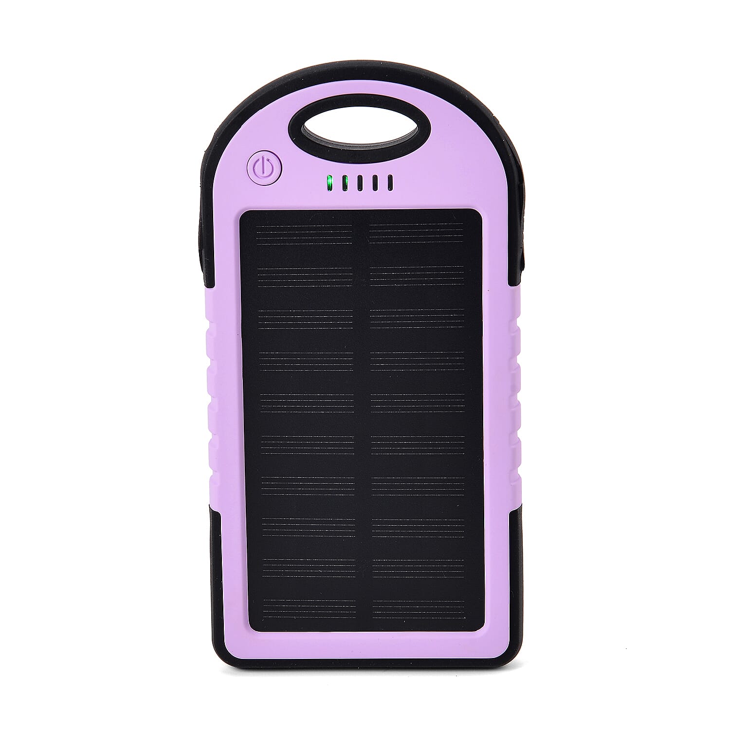 Homesmart Purple Carabiner Solar 5000 mAh Battery Charger with USB & Emergency LED Torch