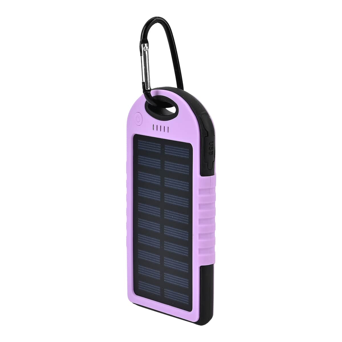 Homesmart Purple Carabiner Solar 5000 mAh Battery Charger with USB & Emergency LED Torch image number 4