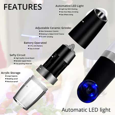 Buy Gravity Electric Salt or Pepper Mill (6AAA Batteries Not Included) at  ShopLC.