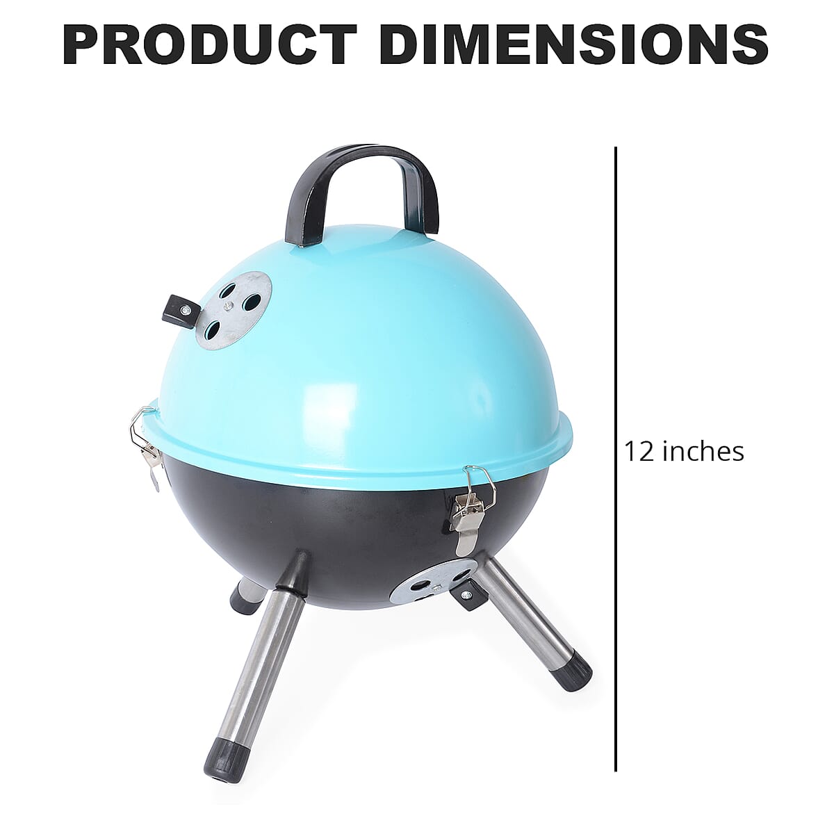 Blue Mini Portable Charcoal Grill image number 3