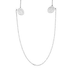 Double Ended Religious Necklace 14 Inches in Stainless Steel 11.10 Grams