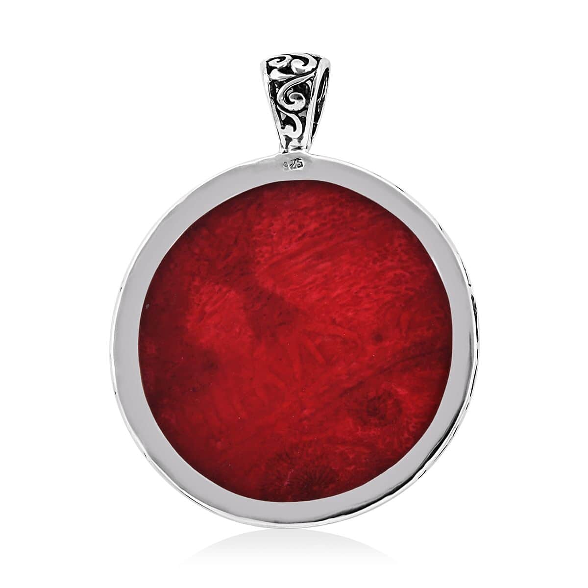 Sponge Coral Solitaire Pendant in Sterling Silver|  Beach Fashion Jewelry| Jewelry Gifts For Women image number 4