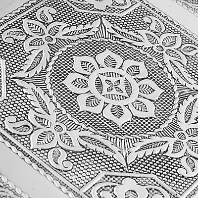 Set of 3 Handcrafted Mandala Embossed Aluminium Oxidized Multi-Purpose Nested Box with Scratch Protection Interior