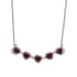 Mozambique Garnet Necklace in Sterling Silver, Fashion Necklace For Women, Heart Necklace Silver (18 Inches) image number 0