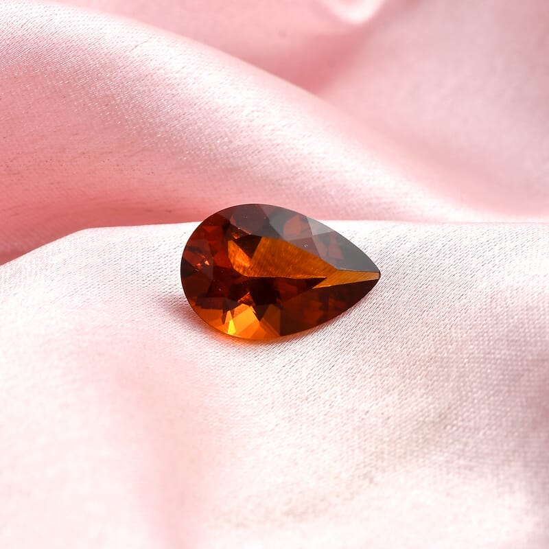 AA Brazilian Cherry Citrine (Pear 16x12 mm) 6.00 ctw Loose Gemstone