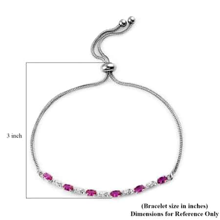 Simulated Red Quartz Bolo Bracelet in Sterling Silver and Stainless Steel image number 6
