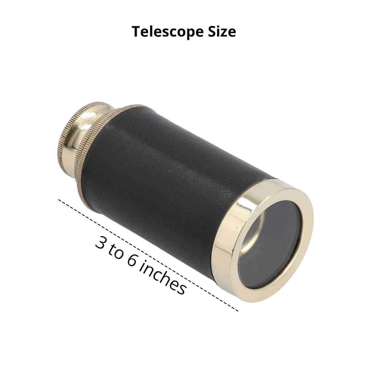 Handcrafted Fully Functional Telescope with Black Leather Stitched and Wooden Gift Box image number 3