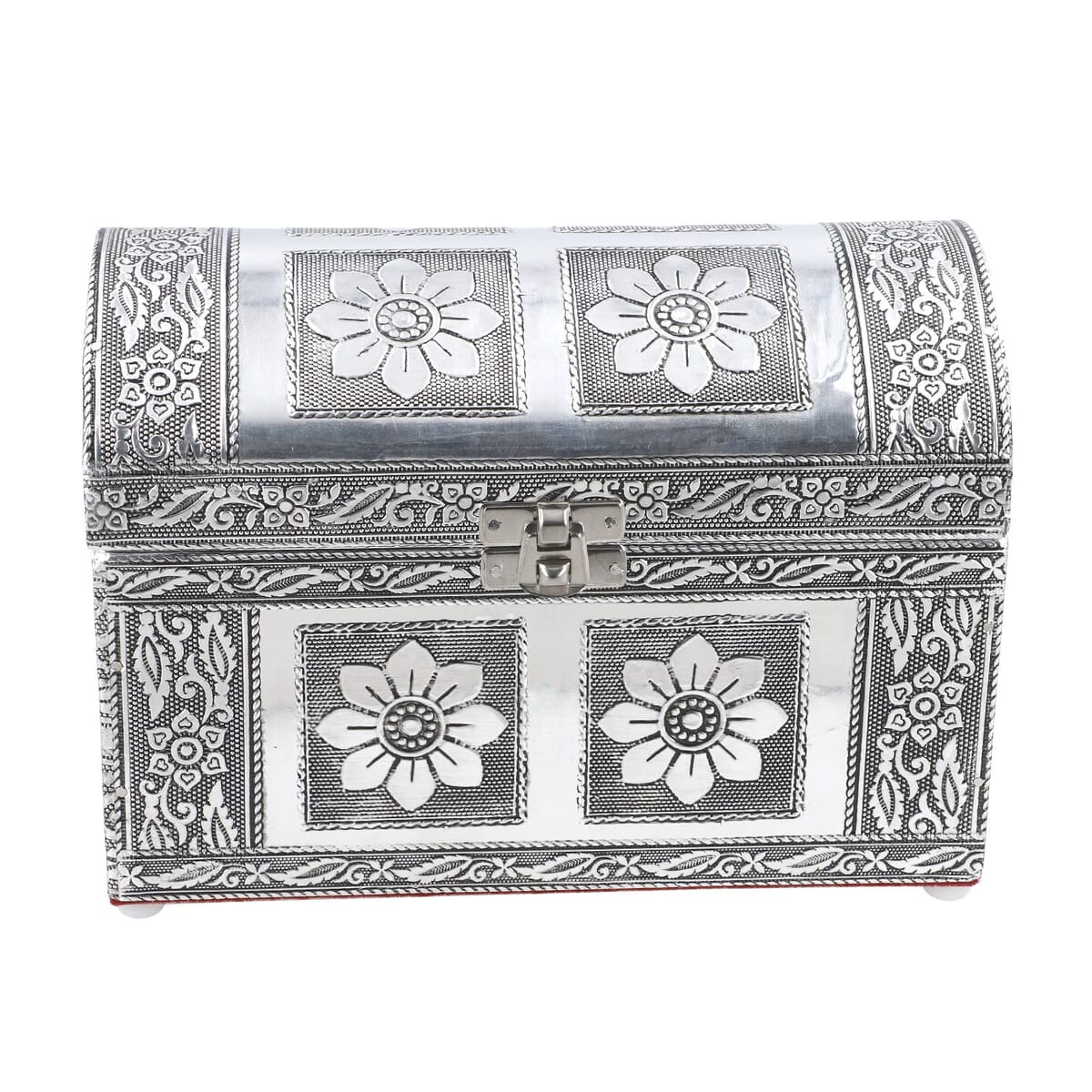 Handcrafted Treasure Box in Silvertone with Scratch Protection Interior image number 2