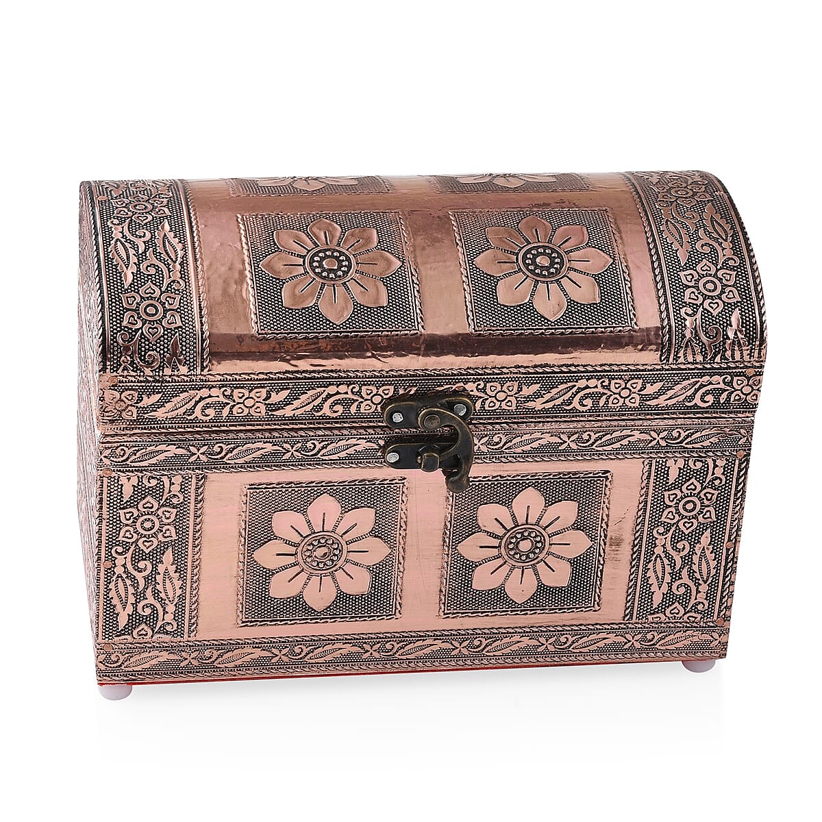 Handcrafted Treasure Box in Rosetone with Scratch Protection Interior image number 0