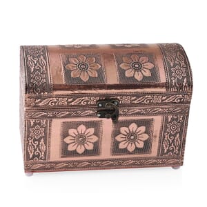 Handcrafted Treasure Box in Rosetone with Scratch Protection Interior