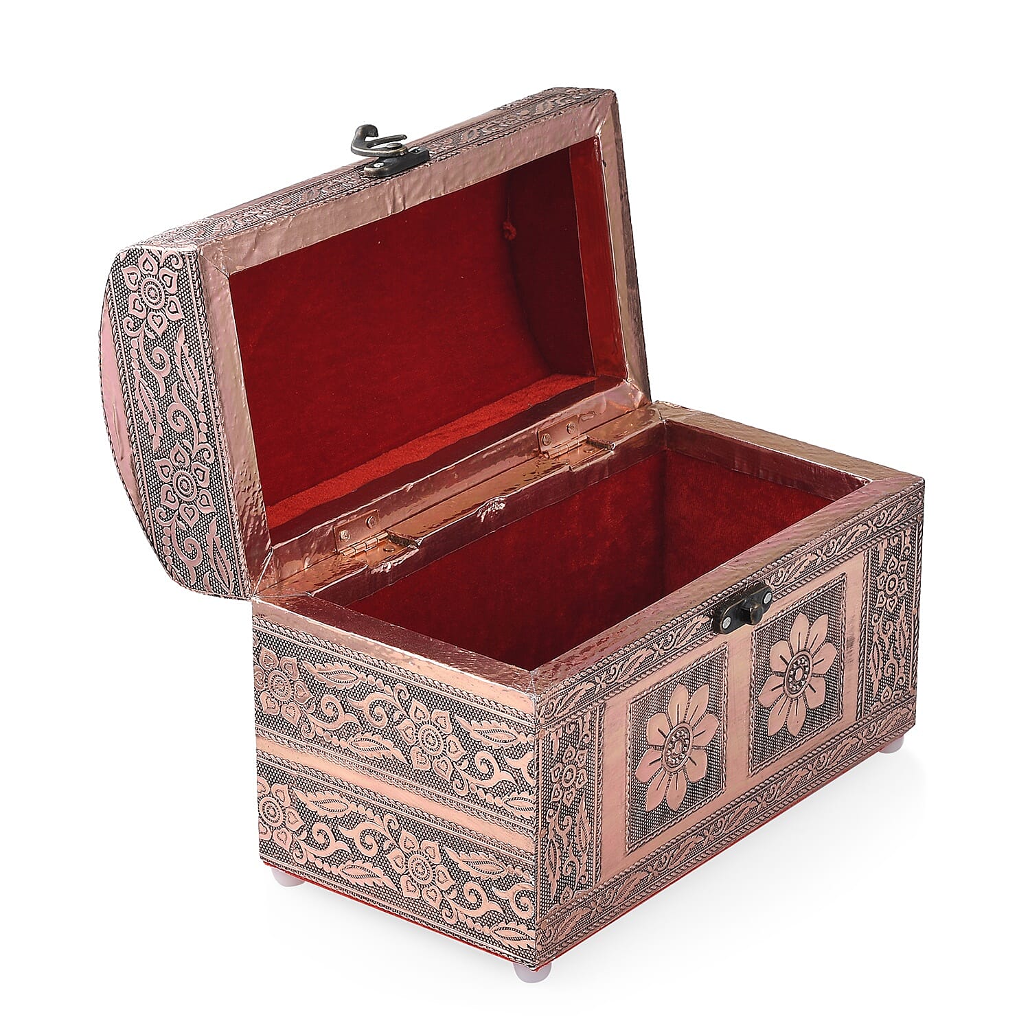 Handcrafted Treasure Box in Rosetone with Scratch Protection Interior