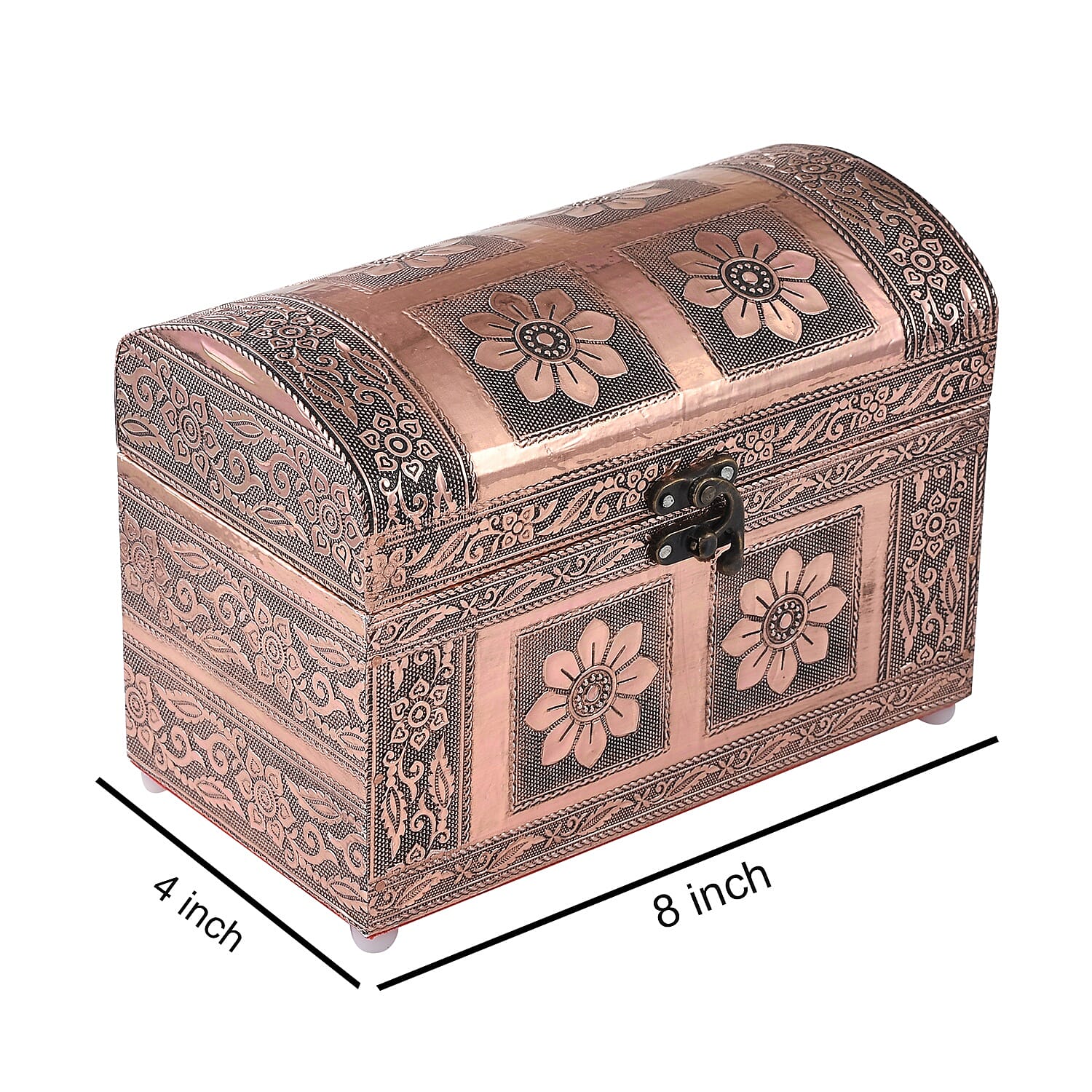 Handcrafted Treasure Box in Rosetone with Scratch Protection Interior