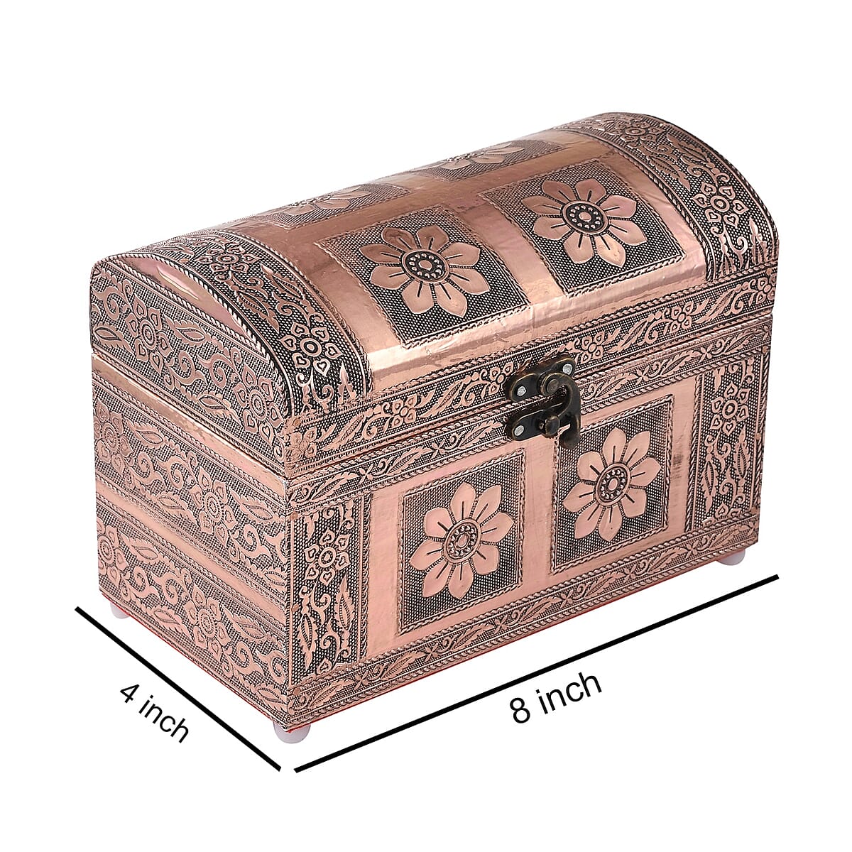 Handcrafted Treasure Box in Rosetone with Scratch Protection Interior image number 4