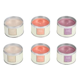Set of 6 Travel Tin Scented Candles Fragrance
