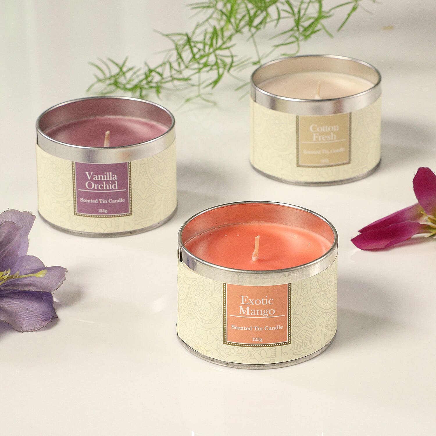 Set of 6 Travel Tin Scented Candles Fragrance