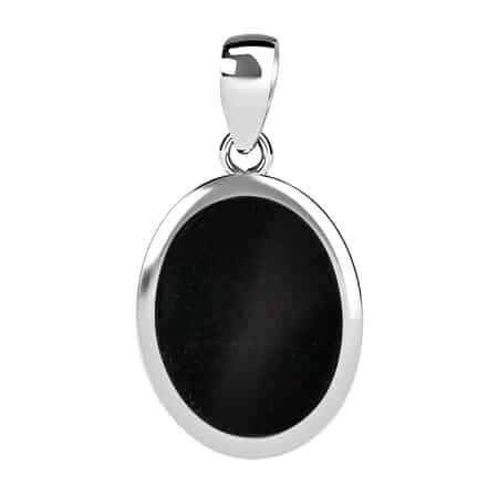 Abalone Shell Solitaire Pendant, Abalone Shell Pendant, Sterling Silver Pendant image number 3