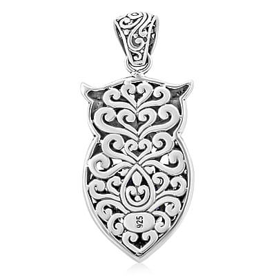 Bali Legacy Amethyst 2.35 ctw Owl Pendant without in Sterling Silver
