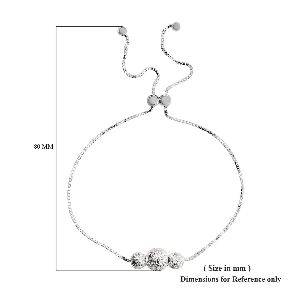 Stardust Bead Bolo Bracelet in Sterling Silver (2.05 g) image number 4