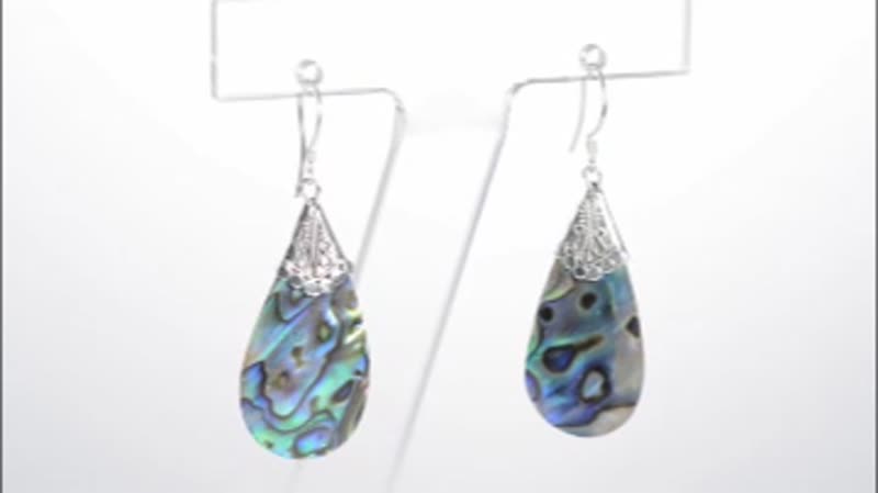 Iridescent Abalone Shell Earrings