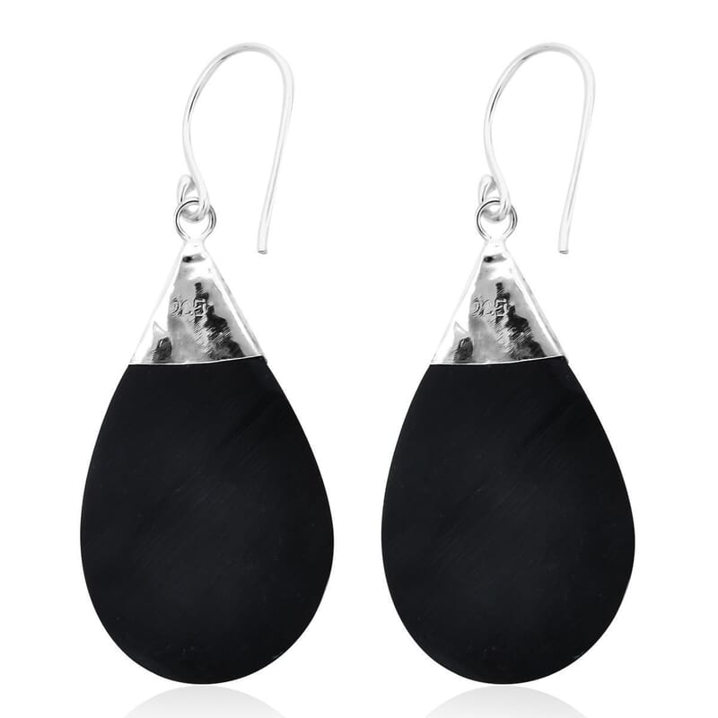 Abalone Shell Dangle Earrings in Sterling Silver, Drop Silver Earrings, Beach Fashion Jewelry