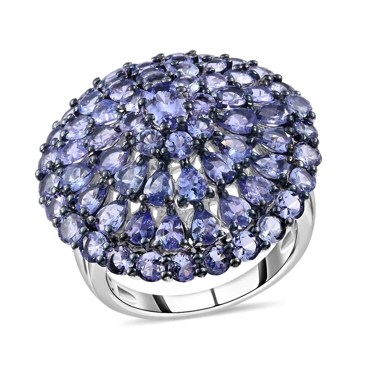 Ladies' Sterling Silver Tanzanite Cluster Ring | Burton's