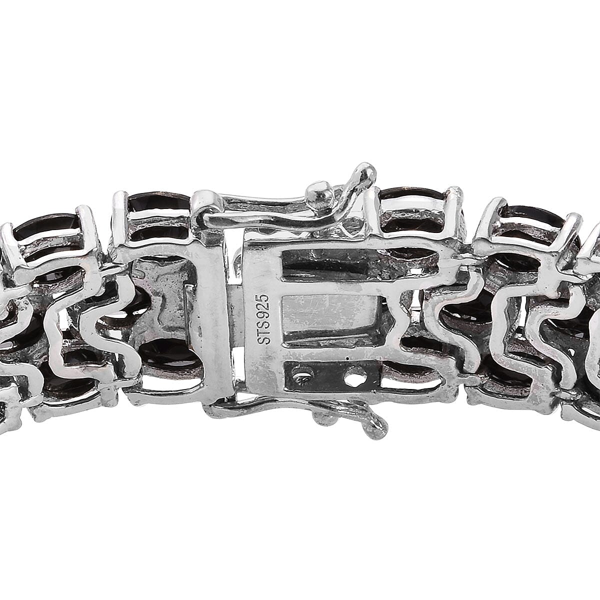 Shungite Cluster Bracelet in Platinum Over Sterling Silver (8.00 In) 33.60 ctw