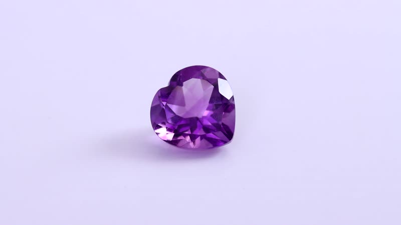AA Moroccan Amethyst (Hrt 11 mm) 3.99 ctw Loose Gemstone