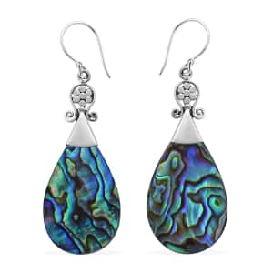 Abalone Shell Earrings in Sterling Silver