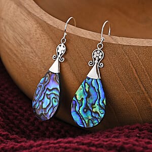 Abalone Shell Earrings in Sterling Silver