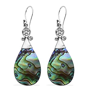 Abalone Shell Earrings in Sterling Silver