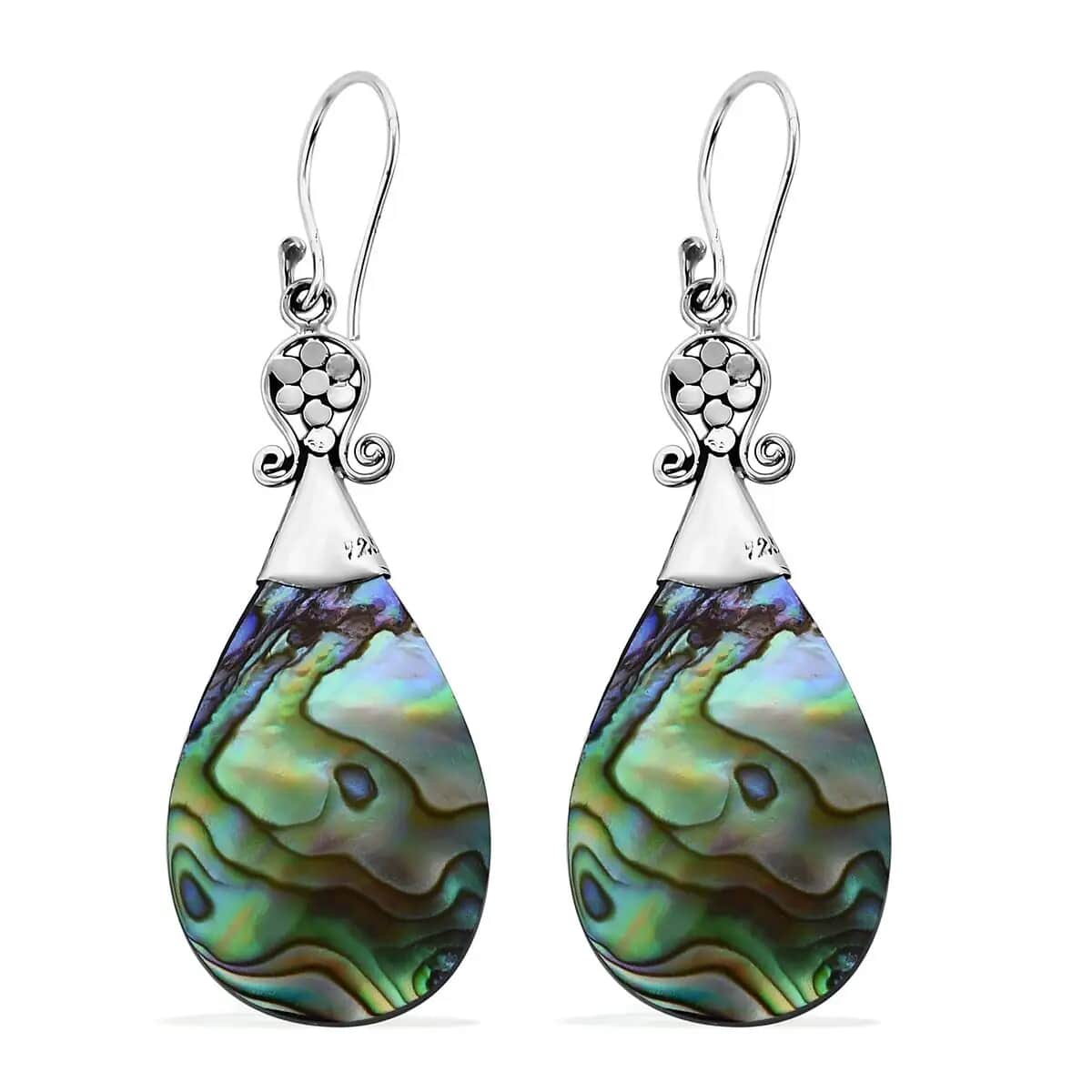 Abalone Shell Earrings in Sterling Silver image number 5