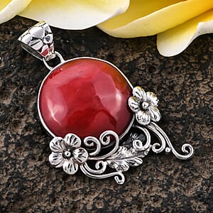 Sponge Coral Pendant without Chain in Sterling Silver