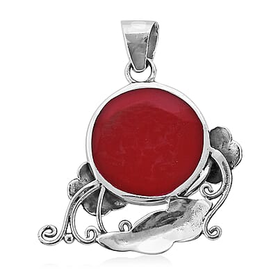 Sponge Coral Pendant without Chain in Sterling Silver