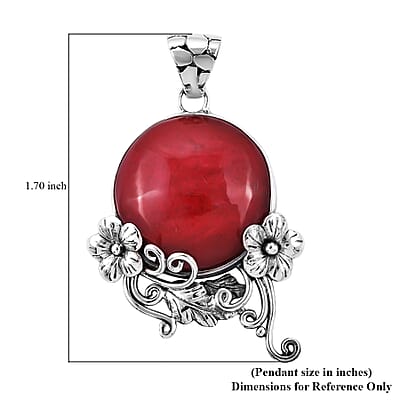 Sponge Coral Pendant without Chain in Sterling Silver
